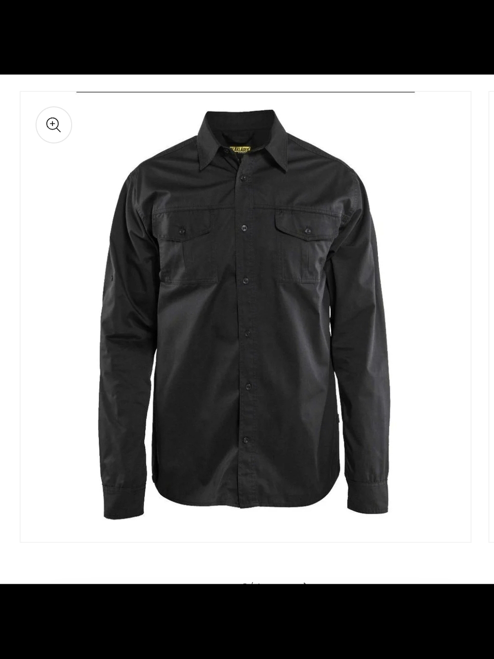 Men's Black Casual Button-Down Shirt